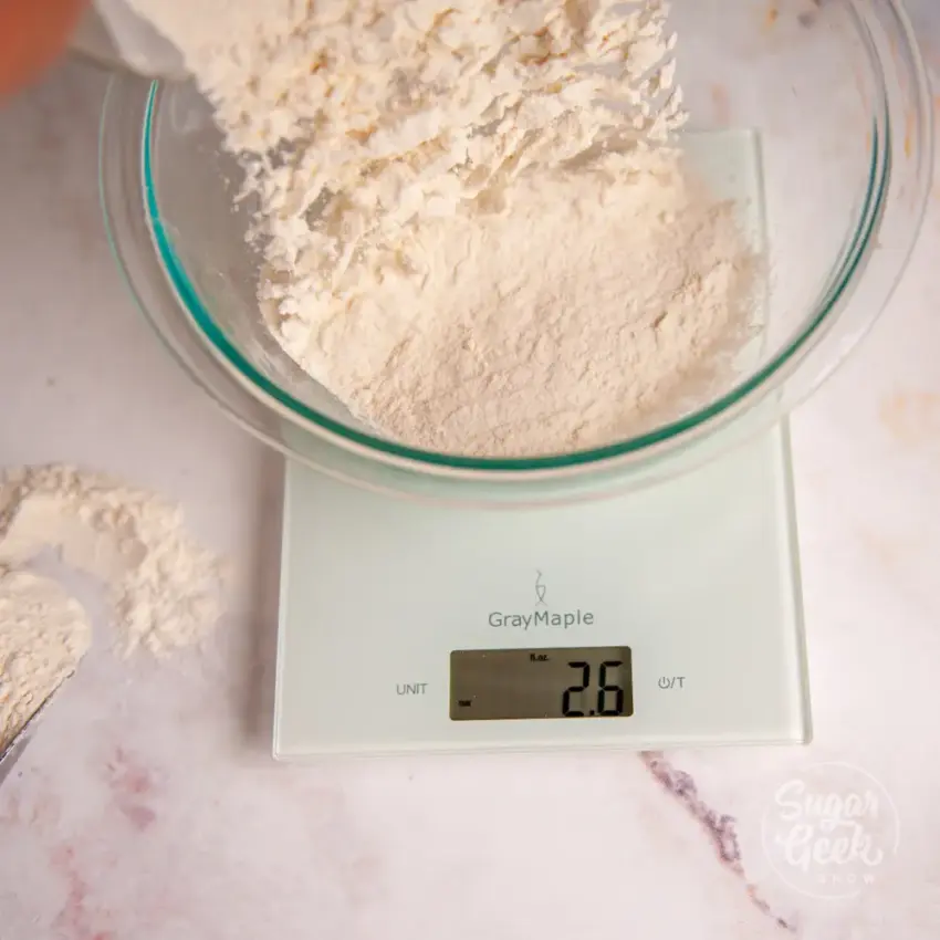 mesure poids farine